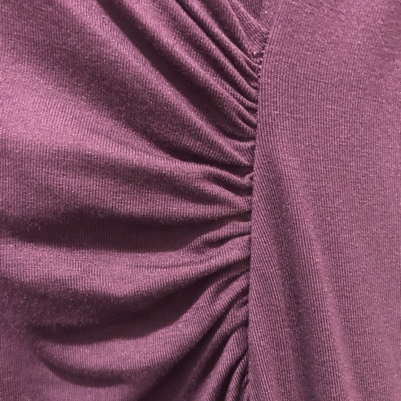 🥳B-DAY SALE❤️BODEN Plum Faux Wrap Ruched Long Sleeve Dress Size 16L - Picture 4 of 8